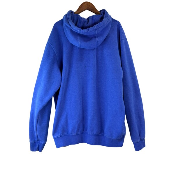 Carhartt K288 Men's L Blue Loose Fit Logo Sleeve Pullover Hoodie Sweatshirt - Picture 2 of 6